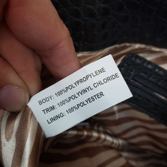 Dana Buchman Womens Leather & Straw Tote Bag - Picture 6 of 8